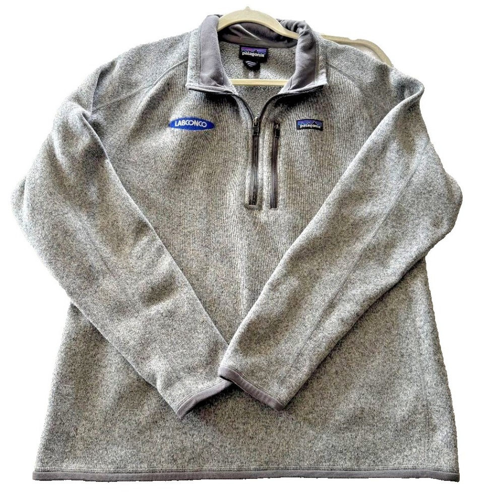 Patagonia Better Sweater 1/4 Zip Fleece Pullover Mens L Gray Stonewash